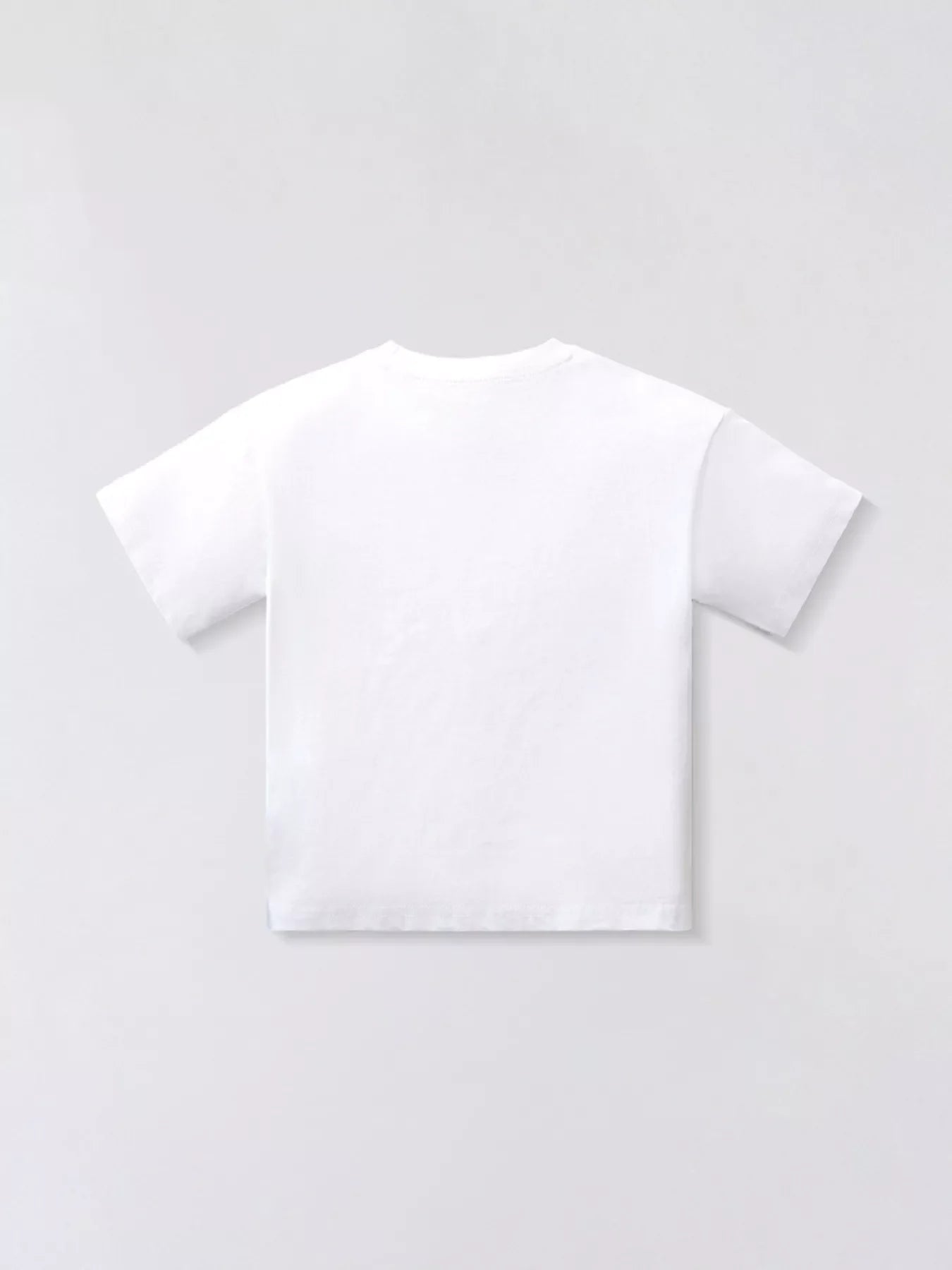 Children's Cartoon Construction Vehicle Crew Neck T-Shirt