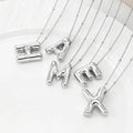 Copper Bubble Letter Initial Pendant Necklace