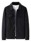 Men's Plus Size Casual Snap Down Jacket