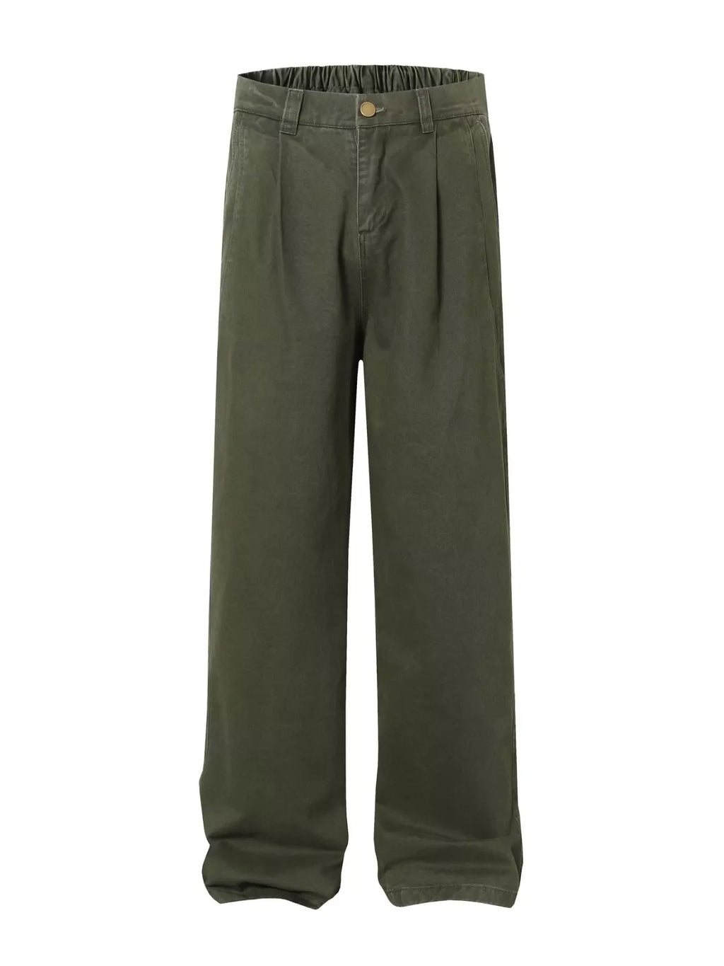 Men's Wide Leg Pants with Elastic Waistband