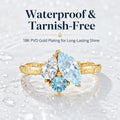 Alien Birthday Stone Zircon Stainless Steel Ring For Women
