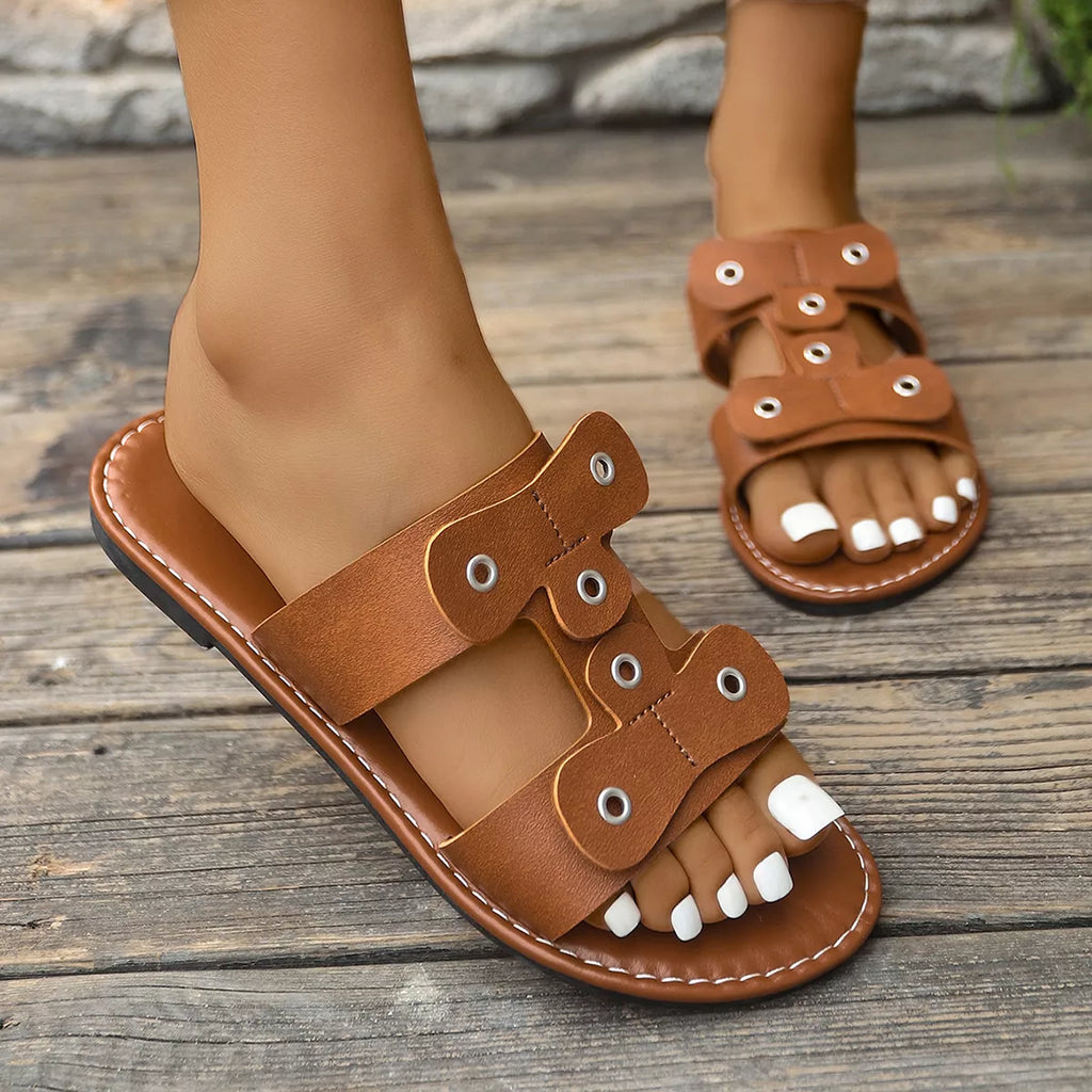 Open Toe Flats Sandals