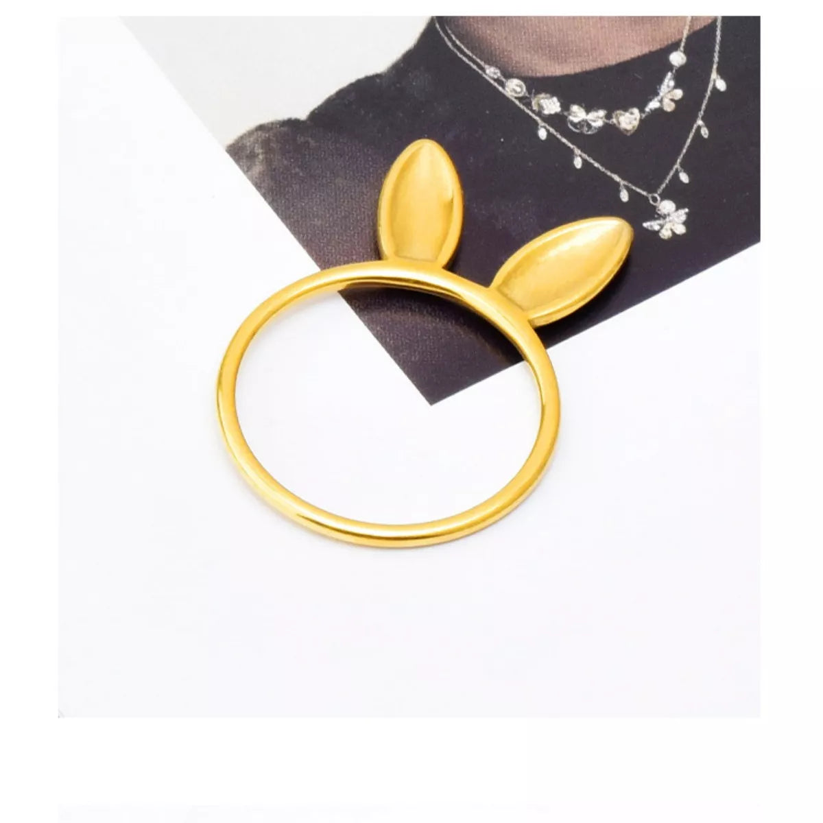 18K Gold-Plated Bunny Ear Ring