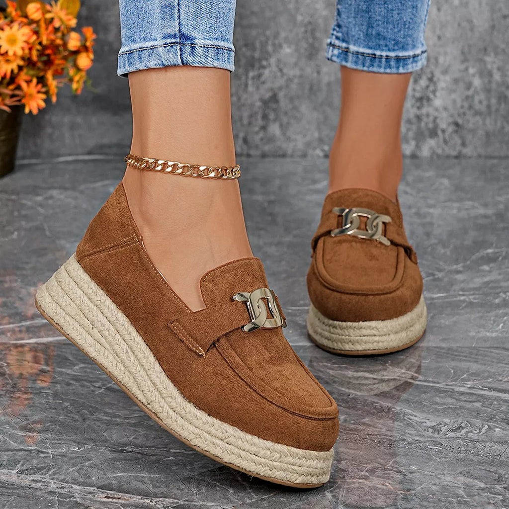 Round Toe Platform Loafers