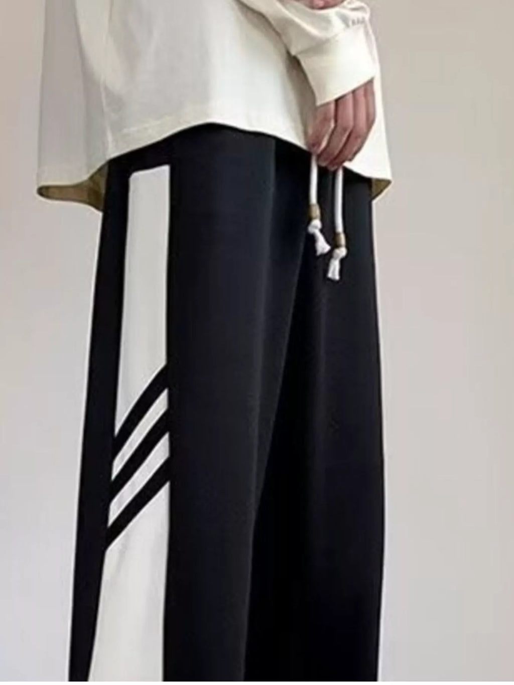 Men's Plus Size Contrast Stripe Relaxed Fit Pants