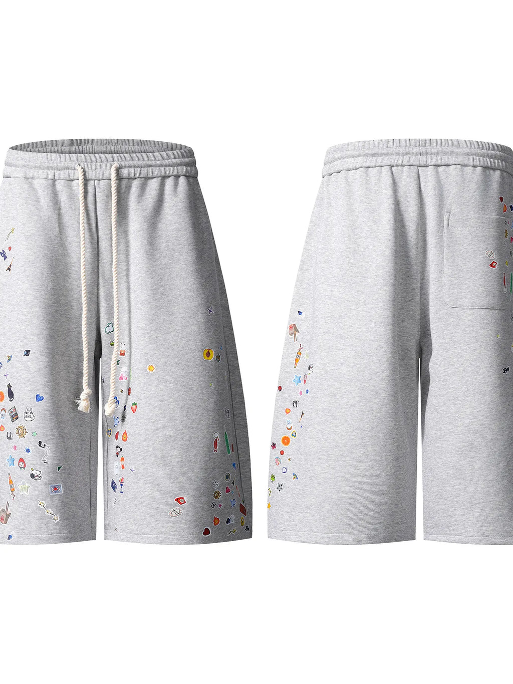 Men's Printed Drawstring Casual Shorts