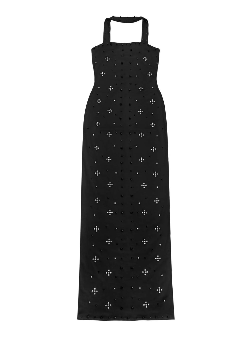 Rhinestone Tube Bodycon Maxi Dress
