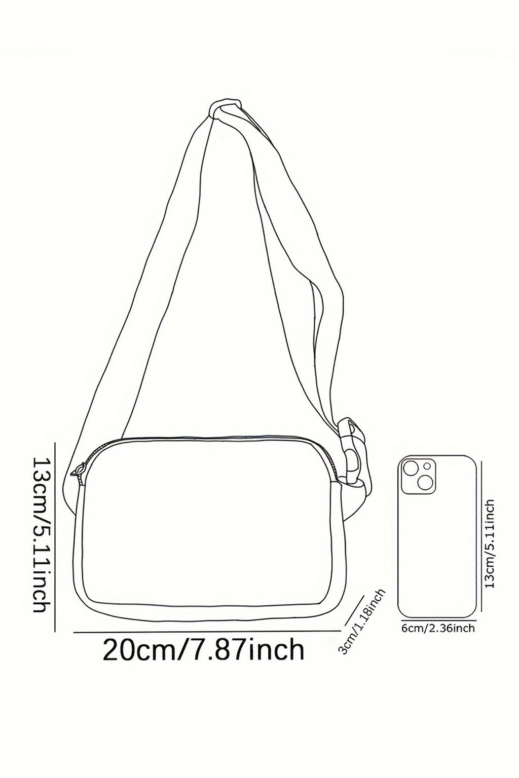 Bonbon Valentines Day Printed Canvas Crossbody Bag