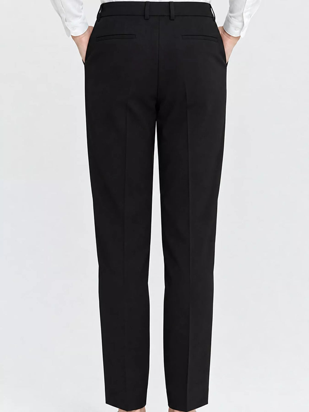 High-Waisted Straight Slim-Fit Pants