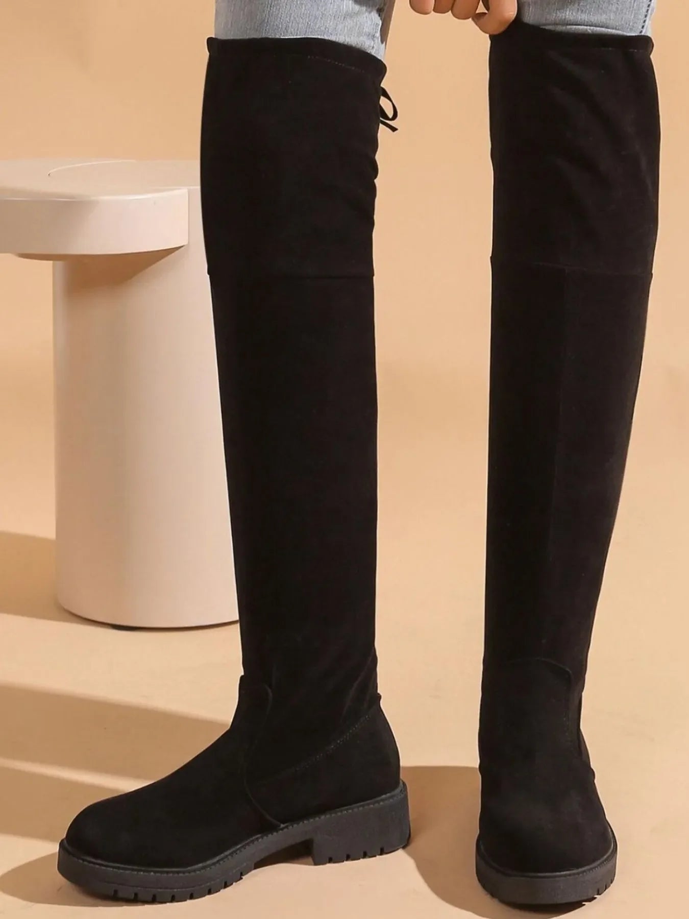Over-the-Knee Block Heel Boots