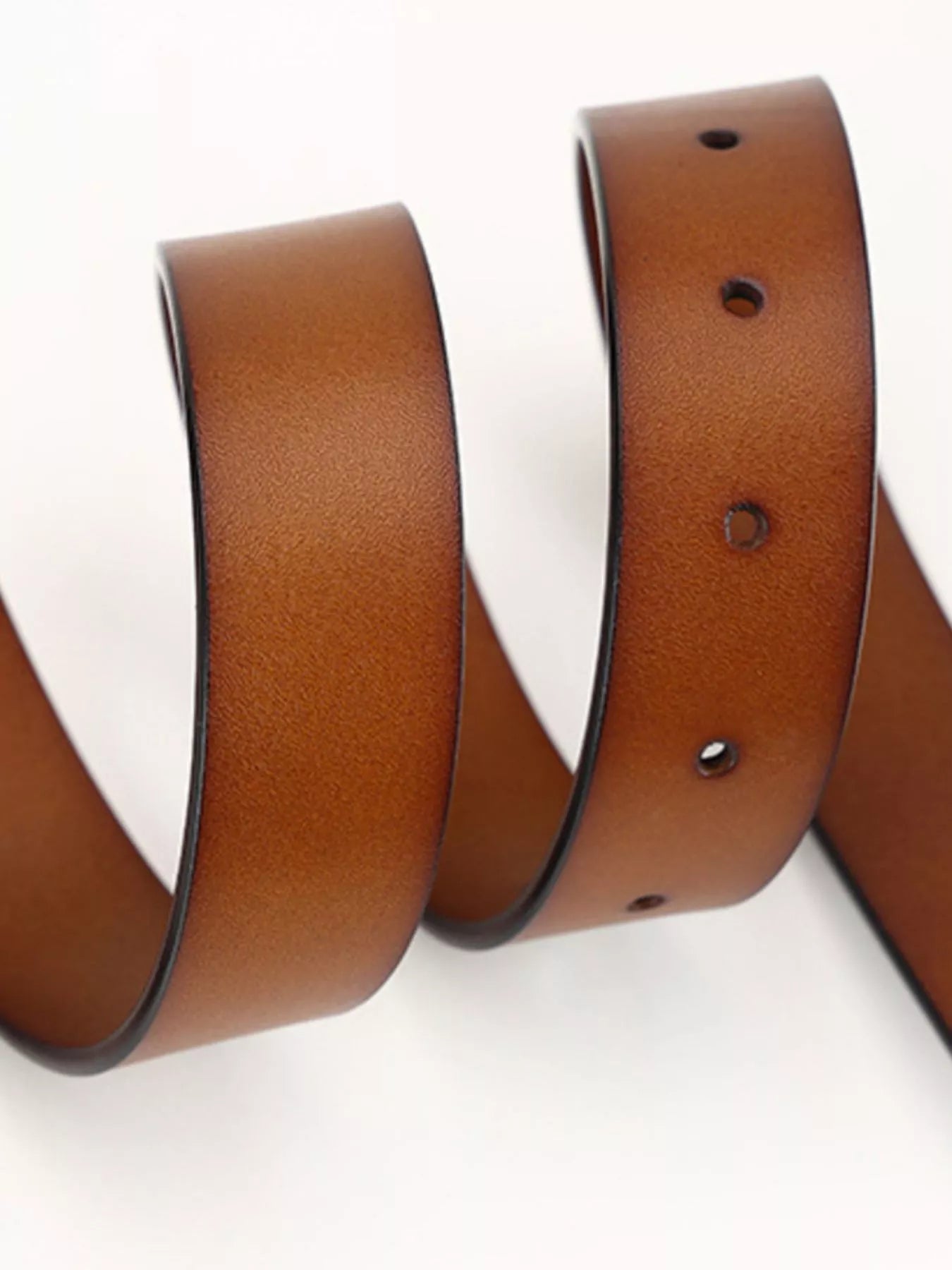 Classic Square Buckle Leather Belt