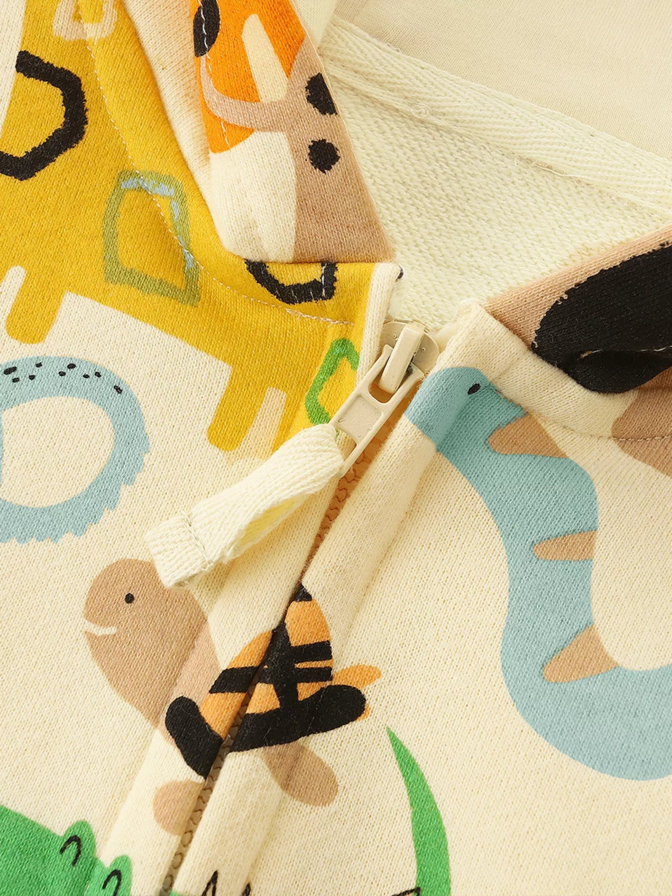 Children's Animal Print Zip-Up Hoodie