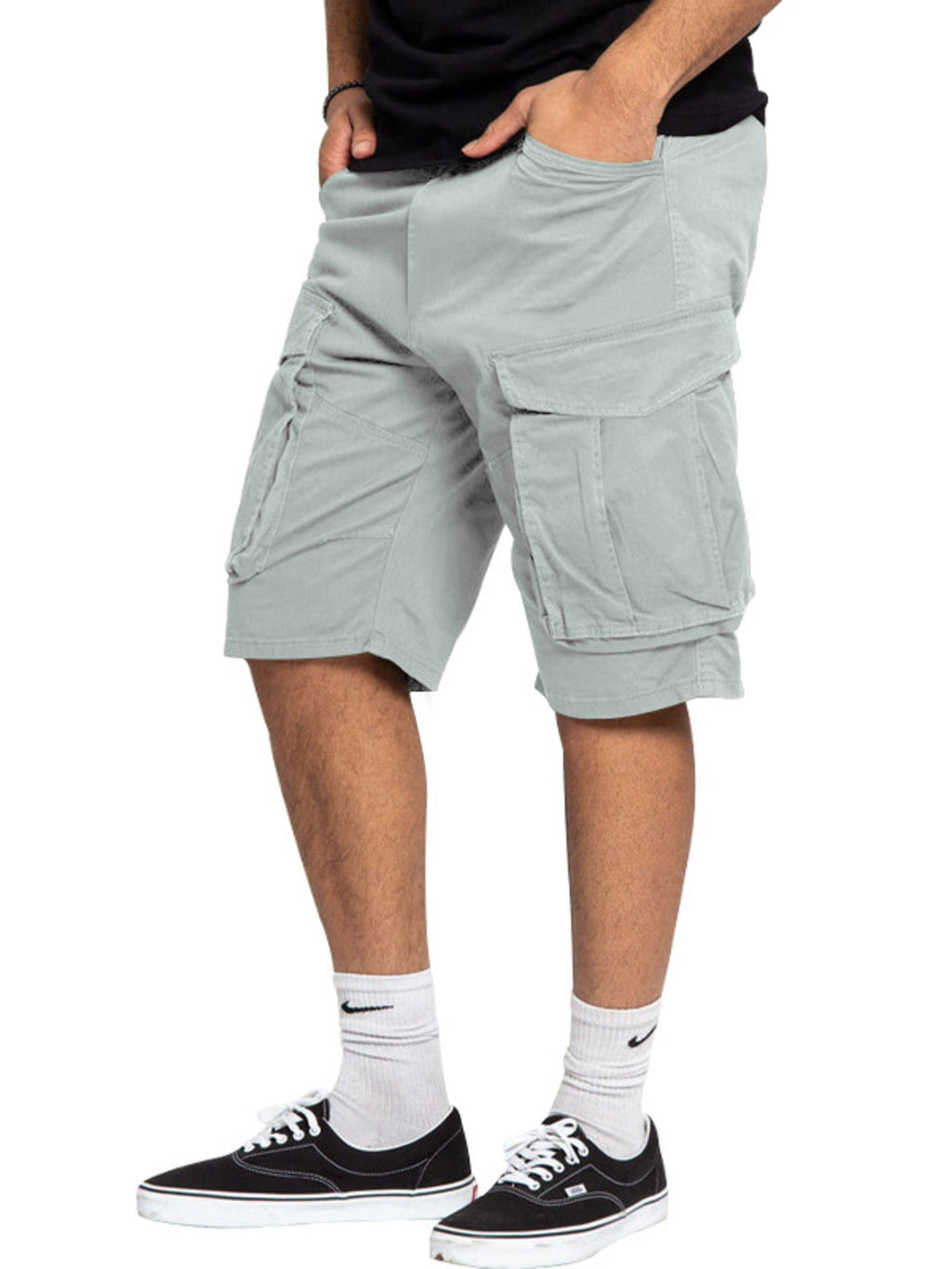 Men's Full Size Cargo Shorts with Multiple Pockets Plus Size