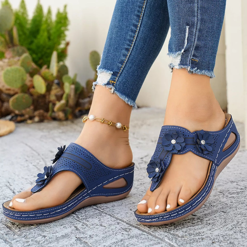 Toe Post Wedge Sandals