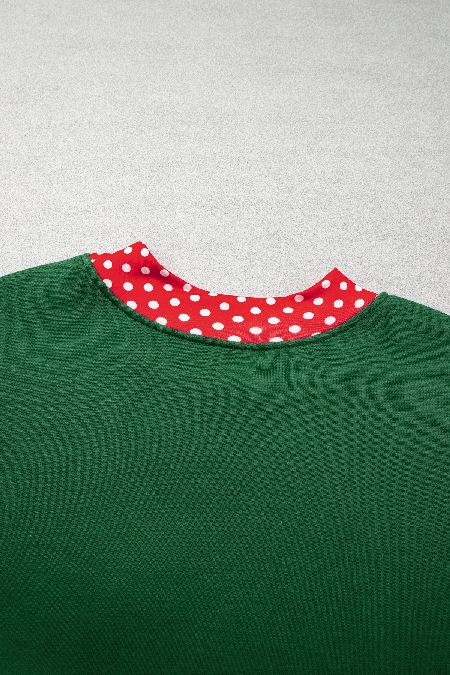 Orange Polka Dot Patchwork Round Neck Plus Size Sweatshirt