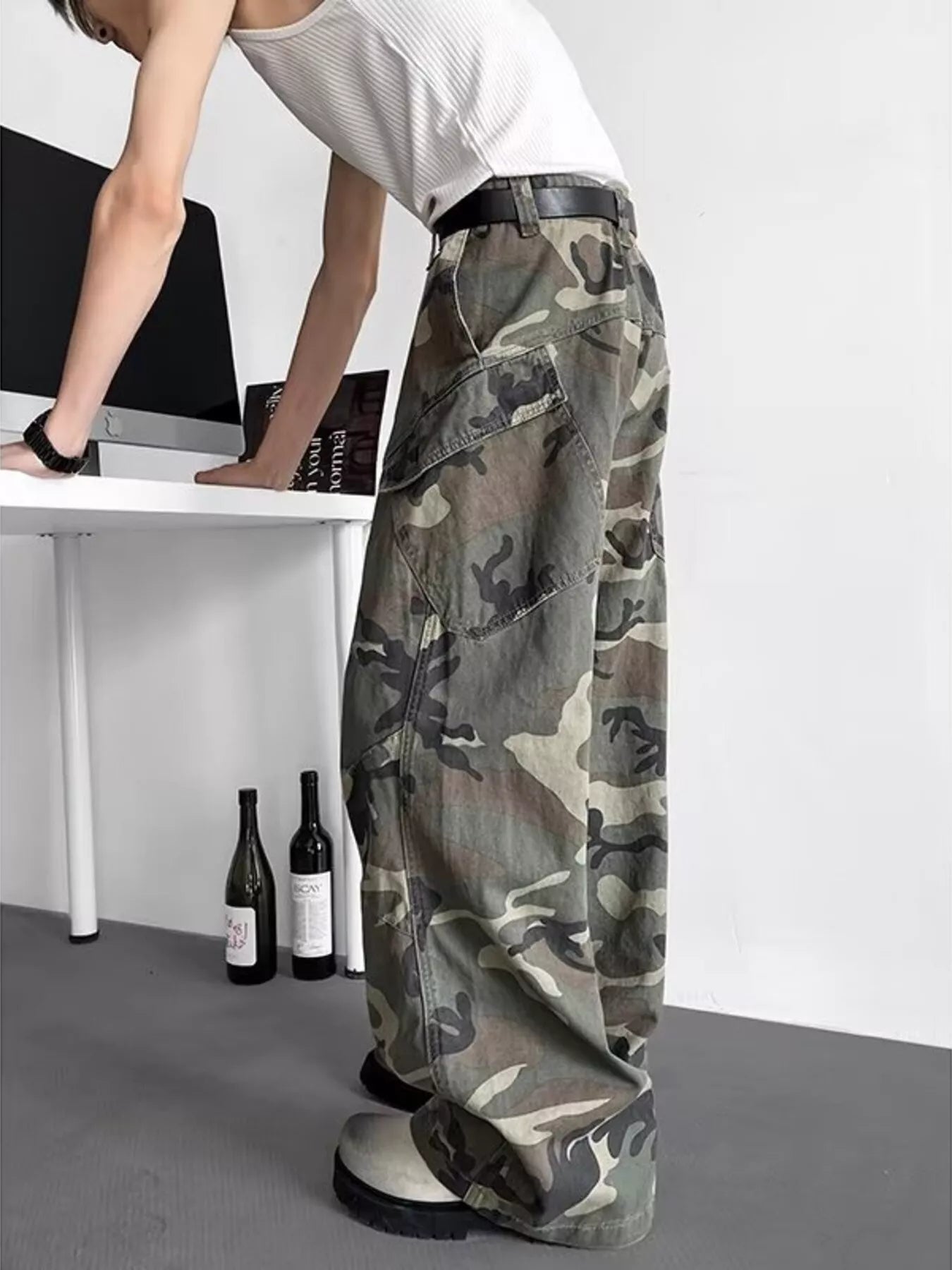 Men's Plus Size Loose Fit Camouflage Cargo Pants
