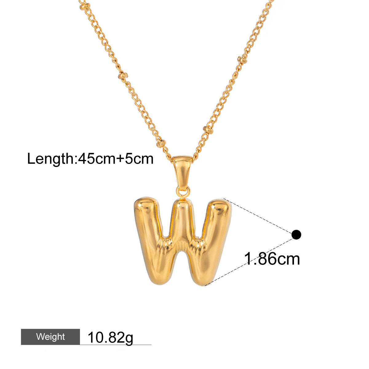 18K gold birthstone with 26 letters design light luxury noble necklace