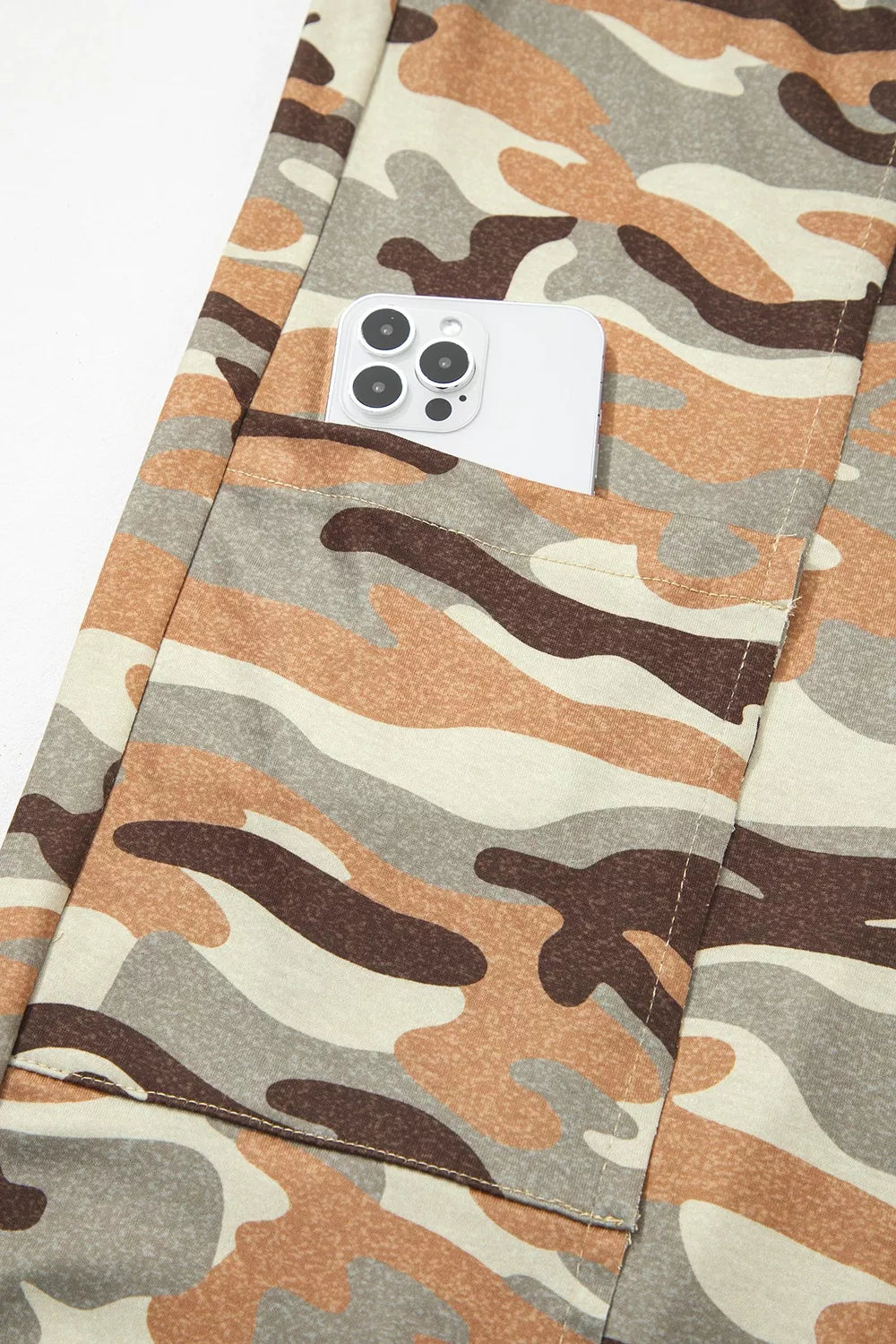 Camouflage Printed Drawstring Elastic Waist Jogger Pants