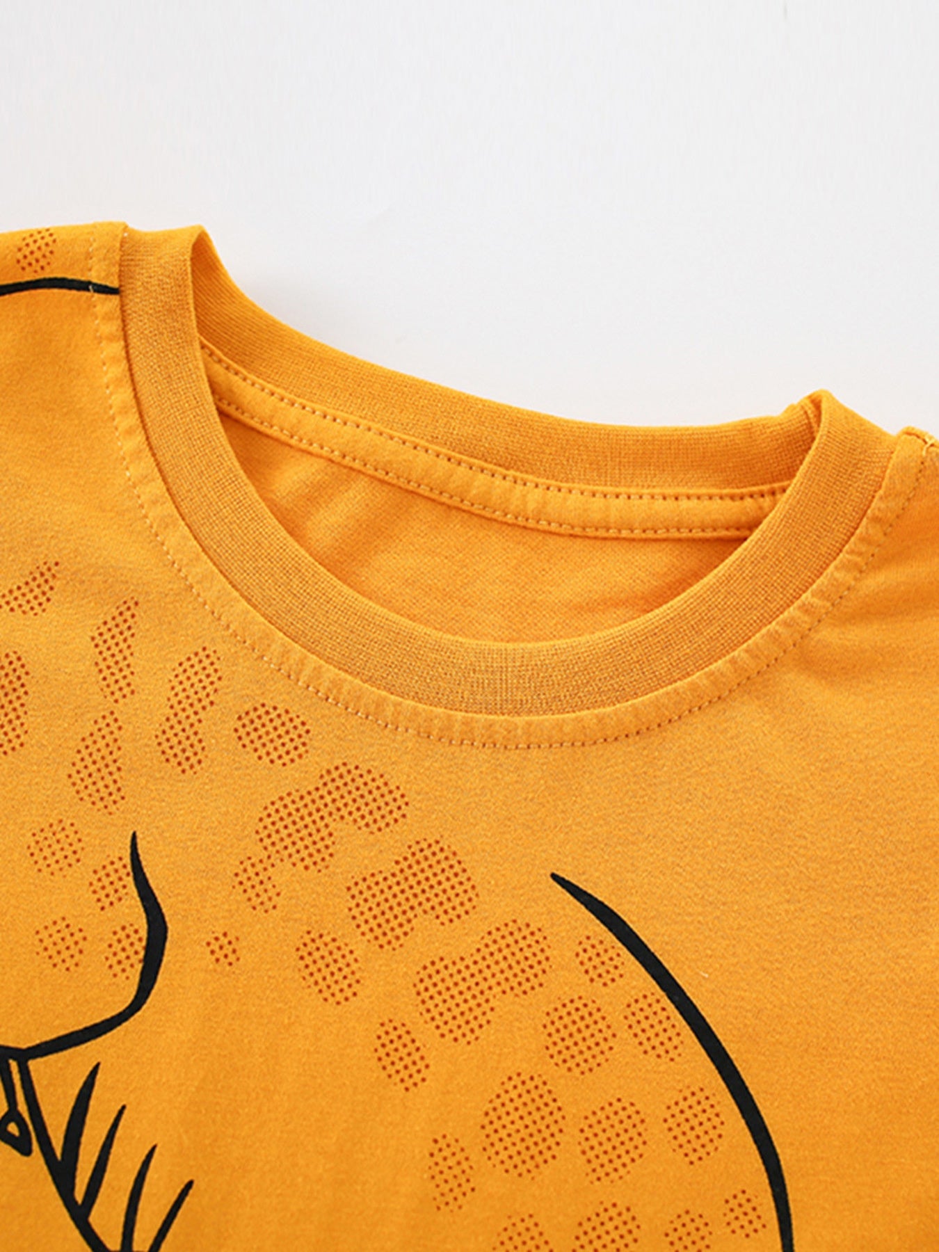 Children's Cartoon Alligator Print Short Sleeve T-Shirt