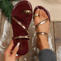 Toe Loop Flats Sandals