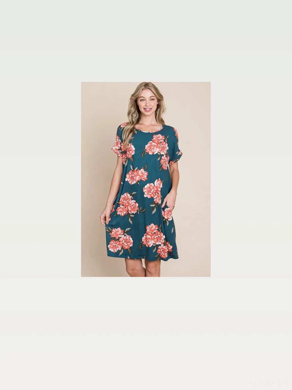 Floral Tee Dress with Pockets