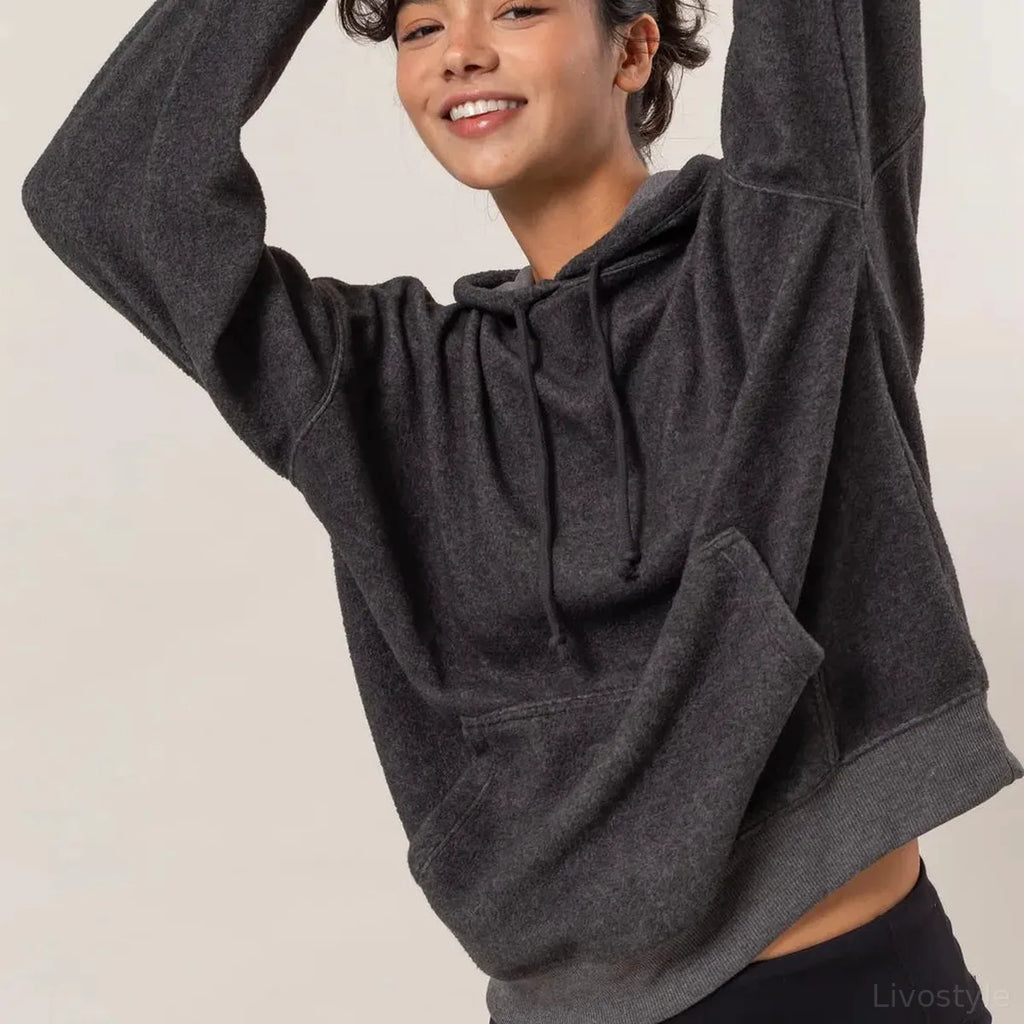 Long Sleeve Hoodie with Kangaroo Pocket