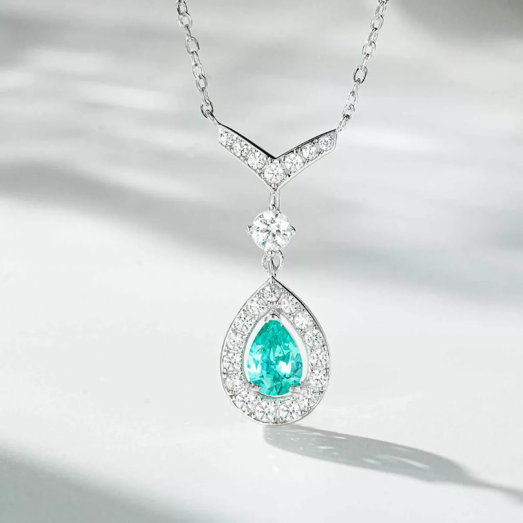 925 Sterling Silver Teardrop Pendant Necklace