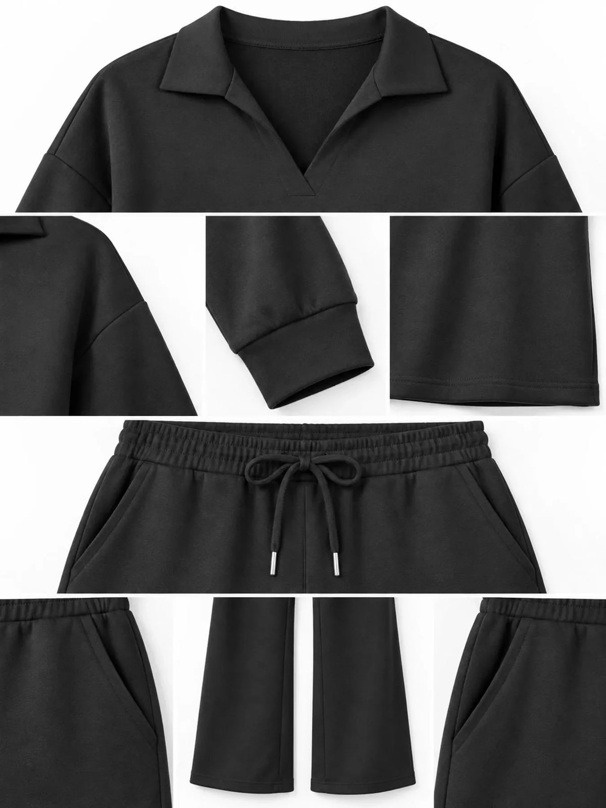 Dropped Shoulder Top and Pants Set