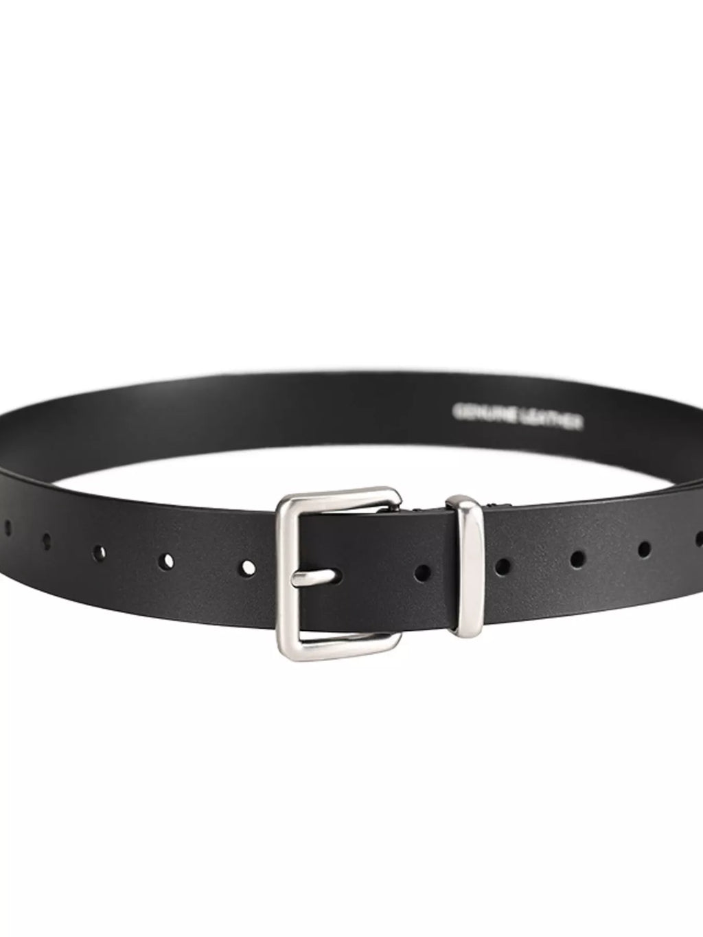 Classic Leather Belt with Buckle