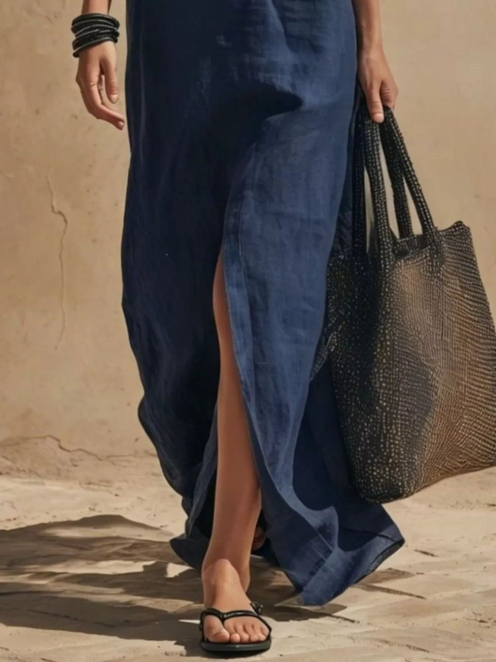 Slit Front Spaghetti Strap Maxi Dress