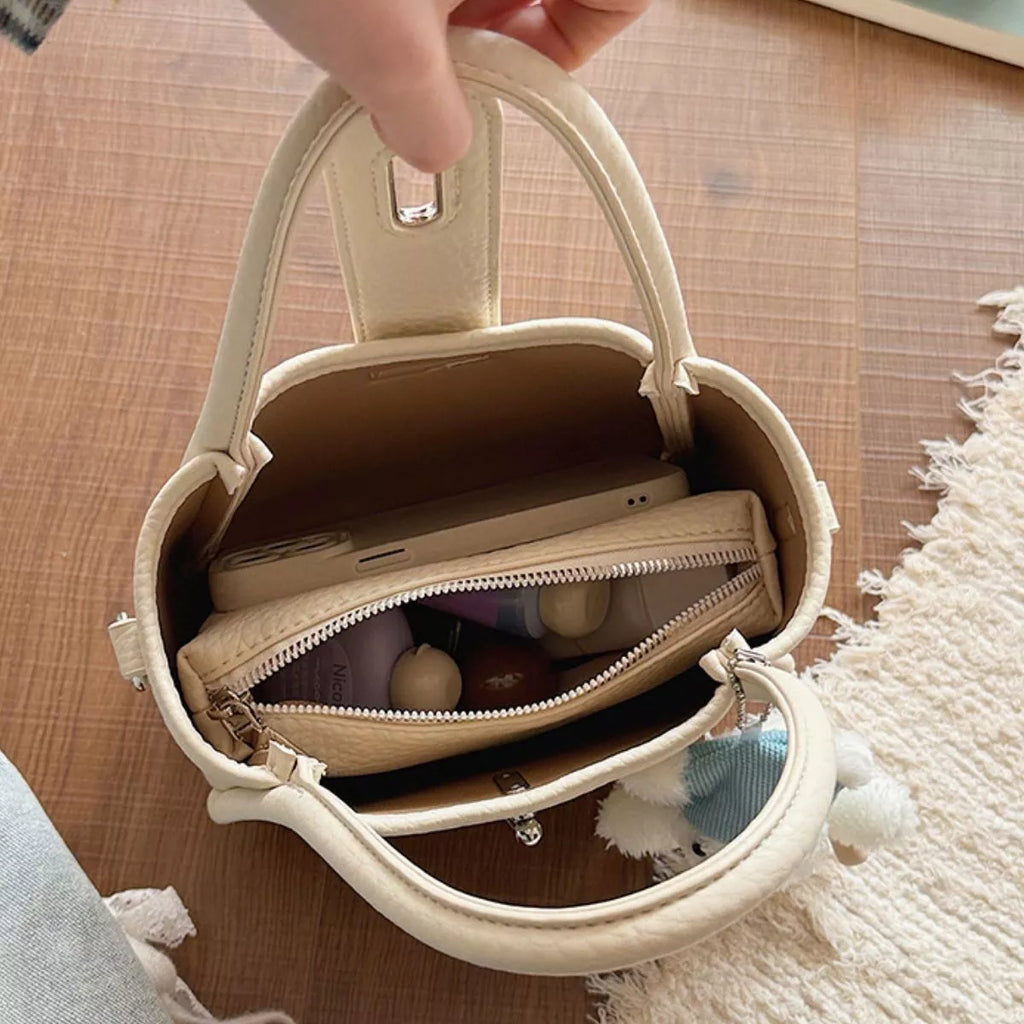 Textured Bucket Handbag
