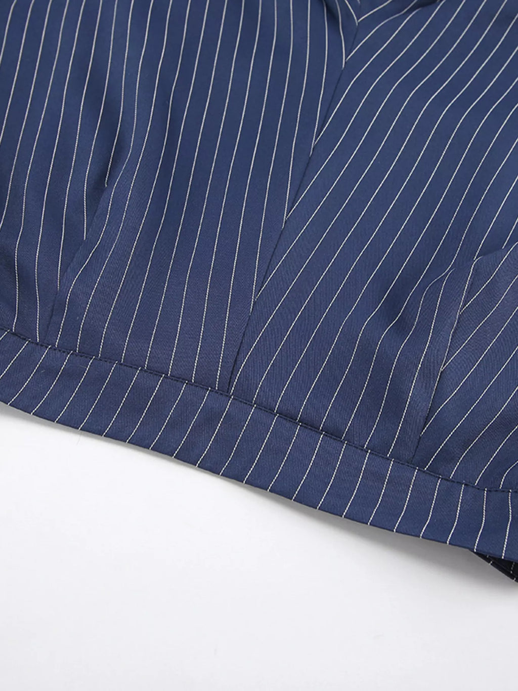 High-Waisted Pinstripe Wide-Leg Pants