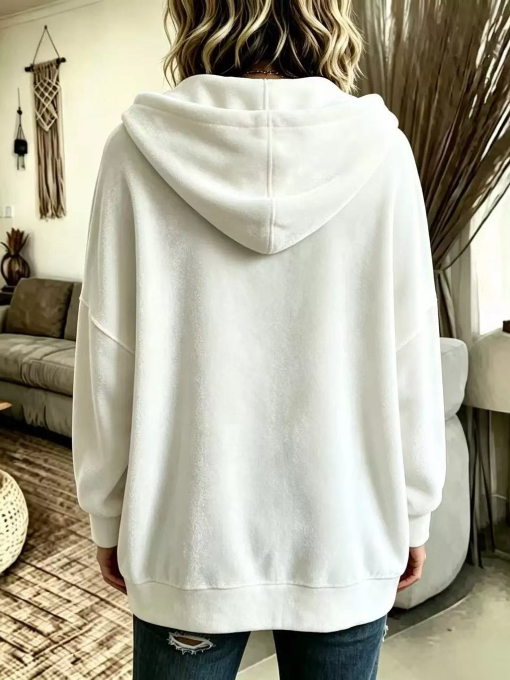 Full Size Casual Button-Down Hooded Outerwear Plus Size