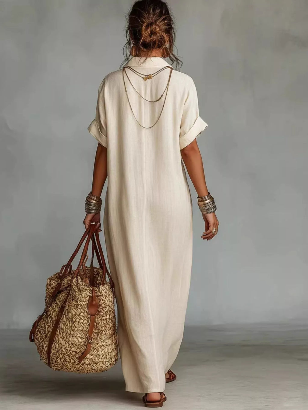 Full Size Bohemian Embroidered Maxi Dress Plus Size