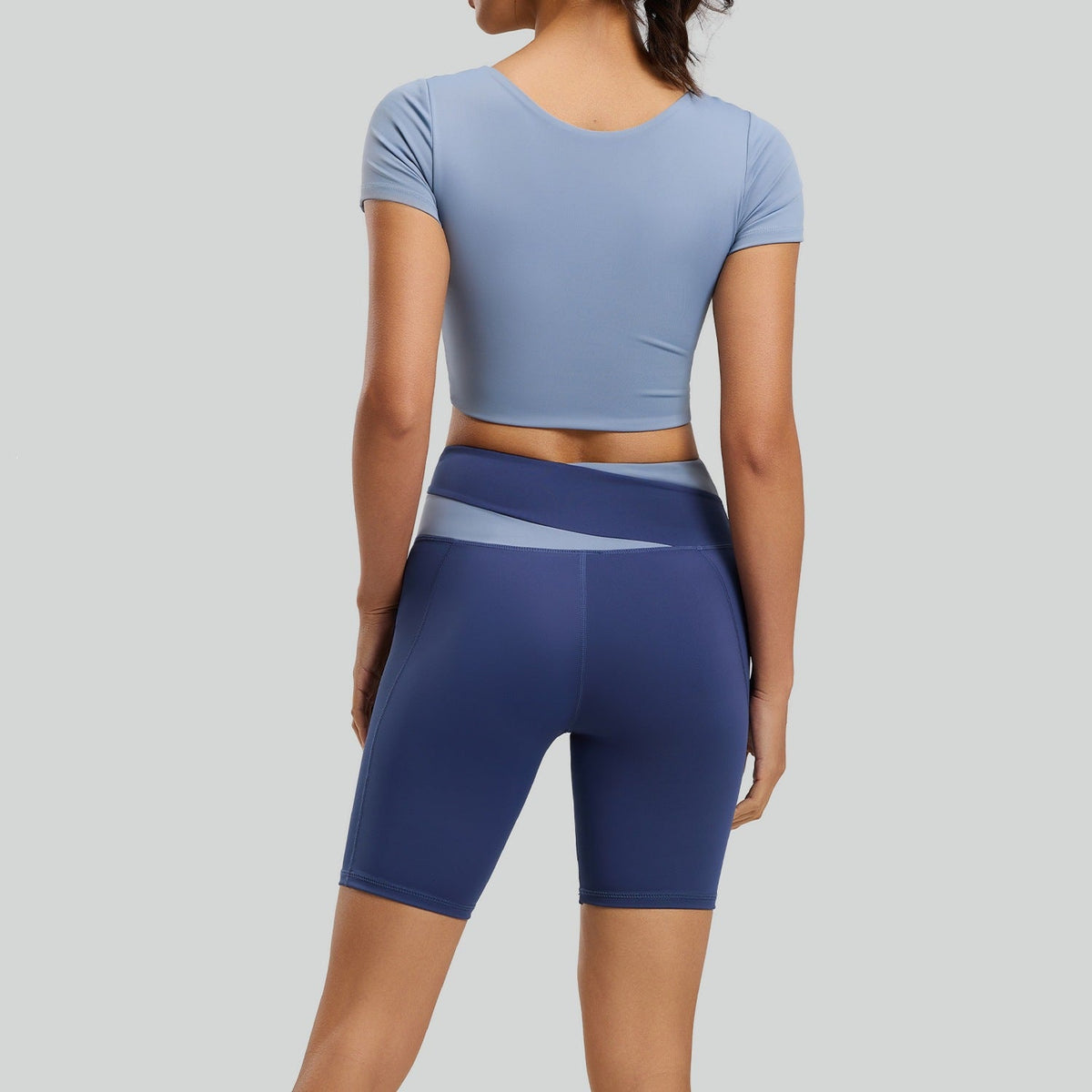 Color-block Yoga Outfit Set For Women Figure-flattering And Slimming