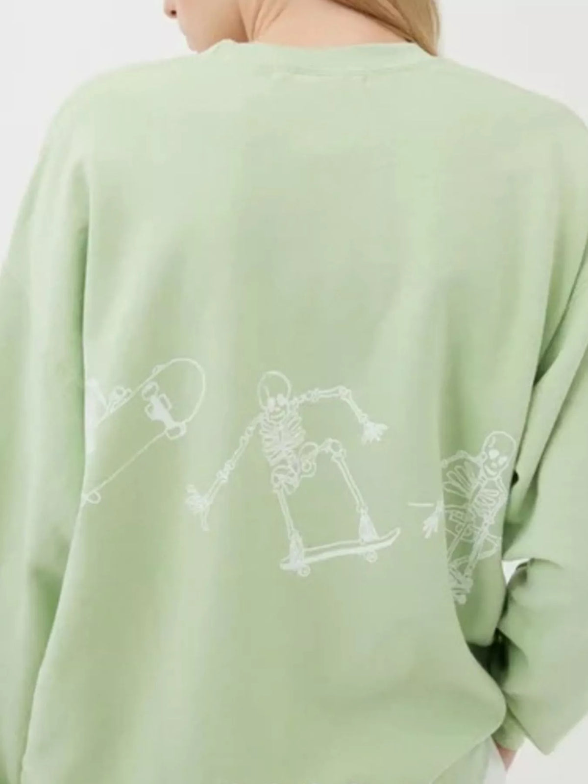 Skeleton Graphic Round Neck Sweatshirt