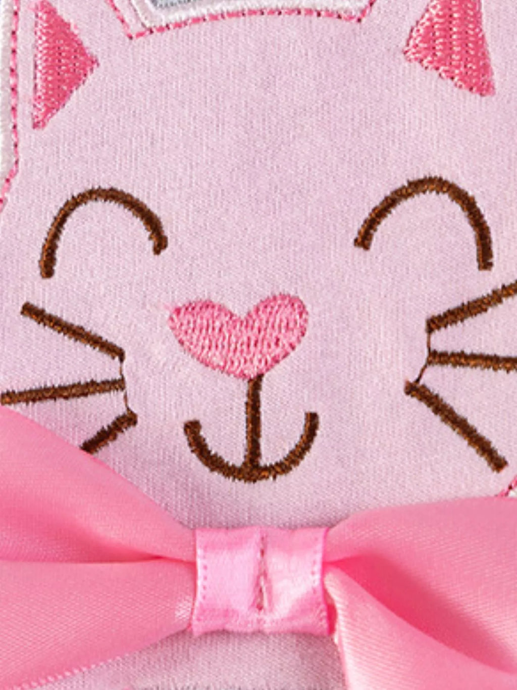 Children's Cute Cat Applique Peplum Top and Striped Leggings Set