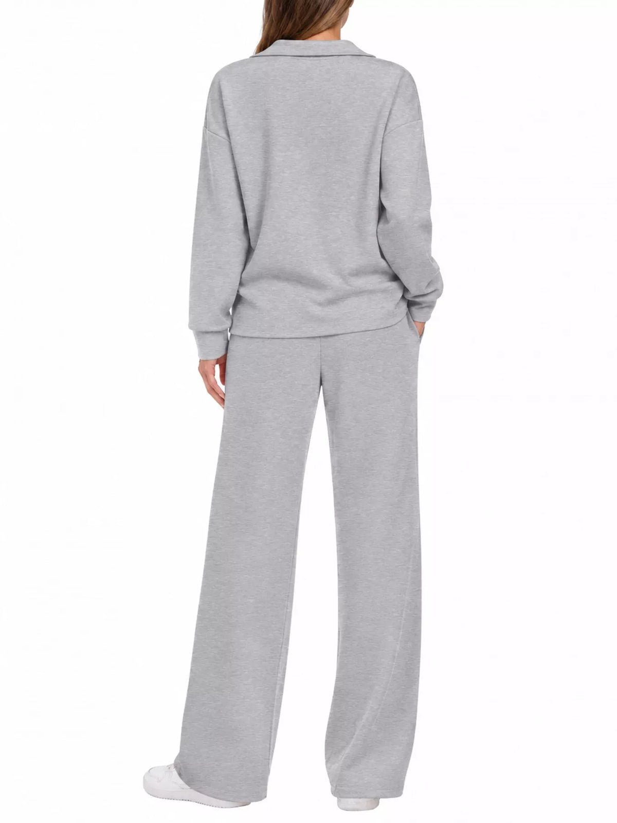 Dropped Shoulder Top and Pants Set