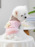 Flower Knitted Pet Hoodie