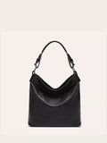 Zip Front Classic Leather Handbag