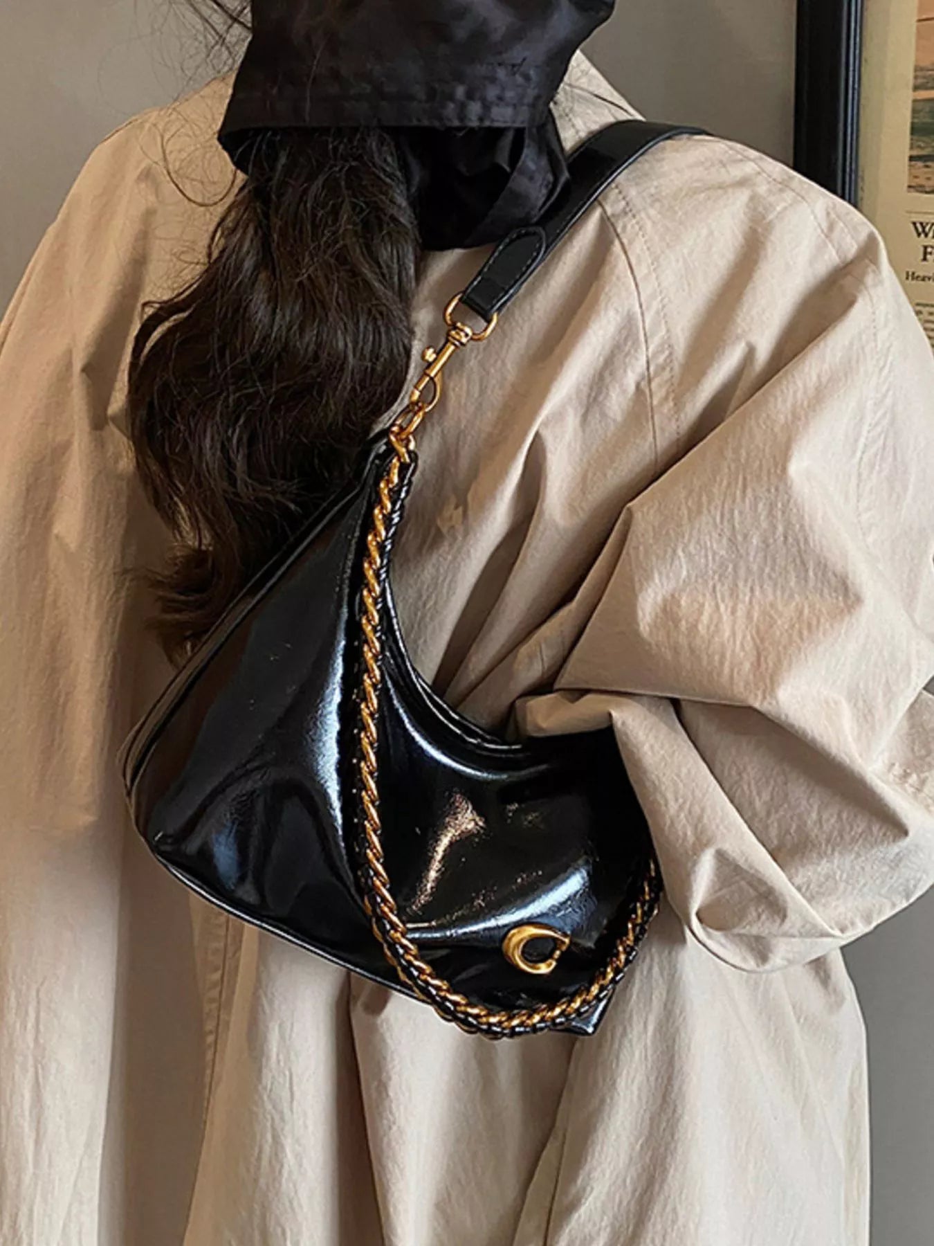Leather Chain Shoulder Bag