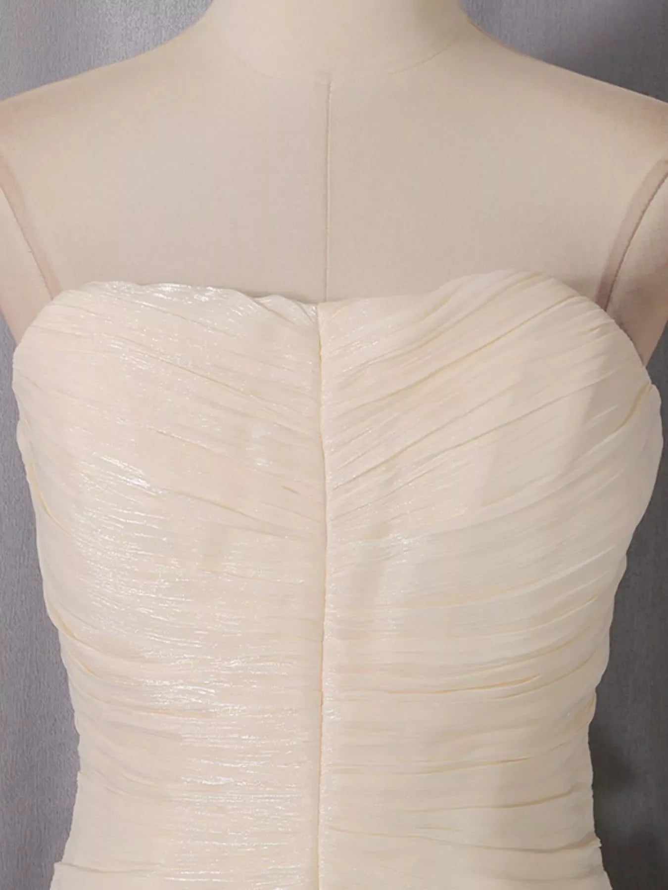 Strapless Ruffle Ruched Mini Dress