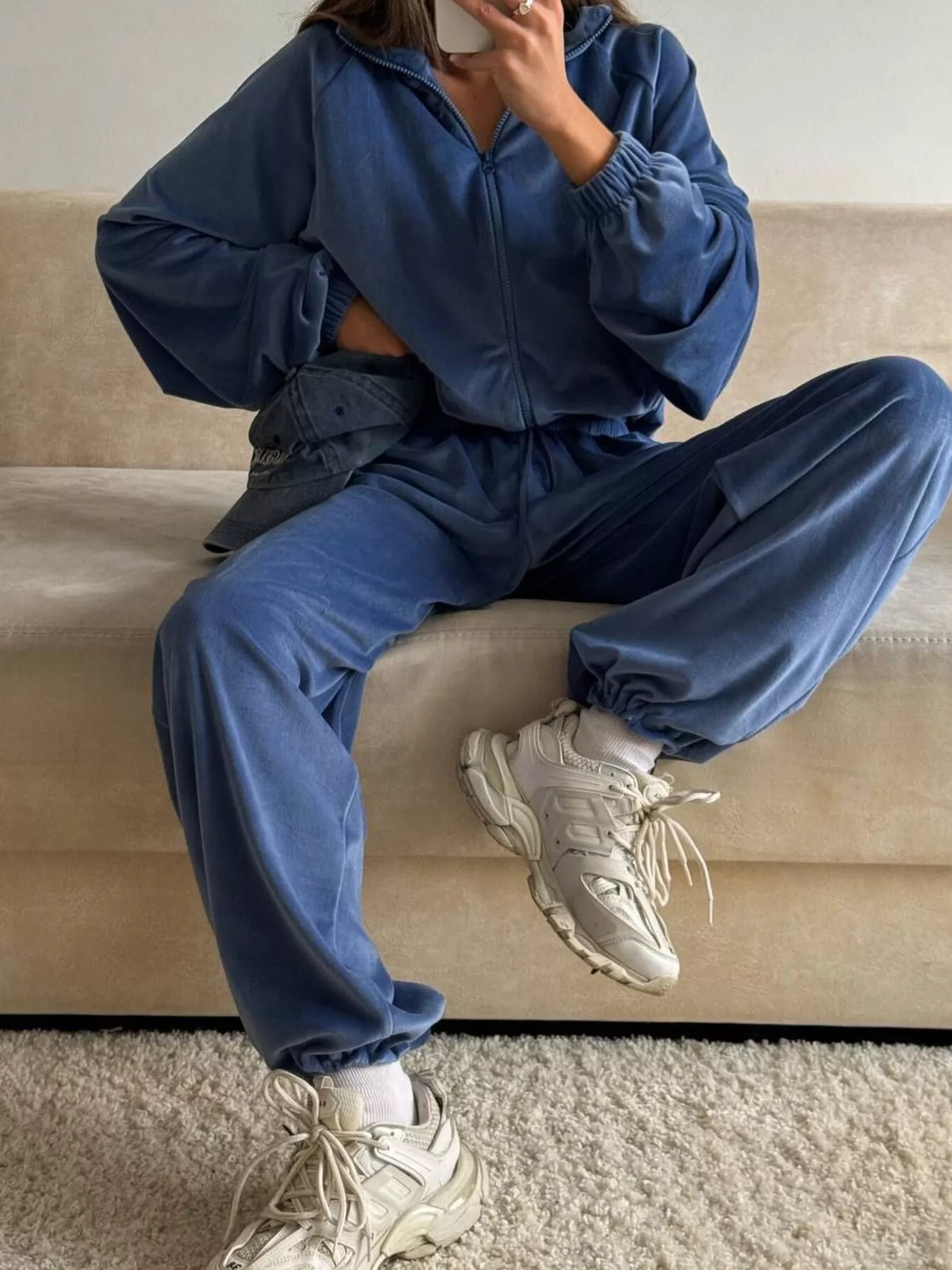 Zip-Up Hoodie and Joggers Set