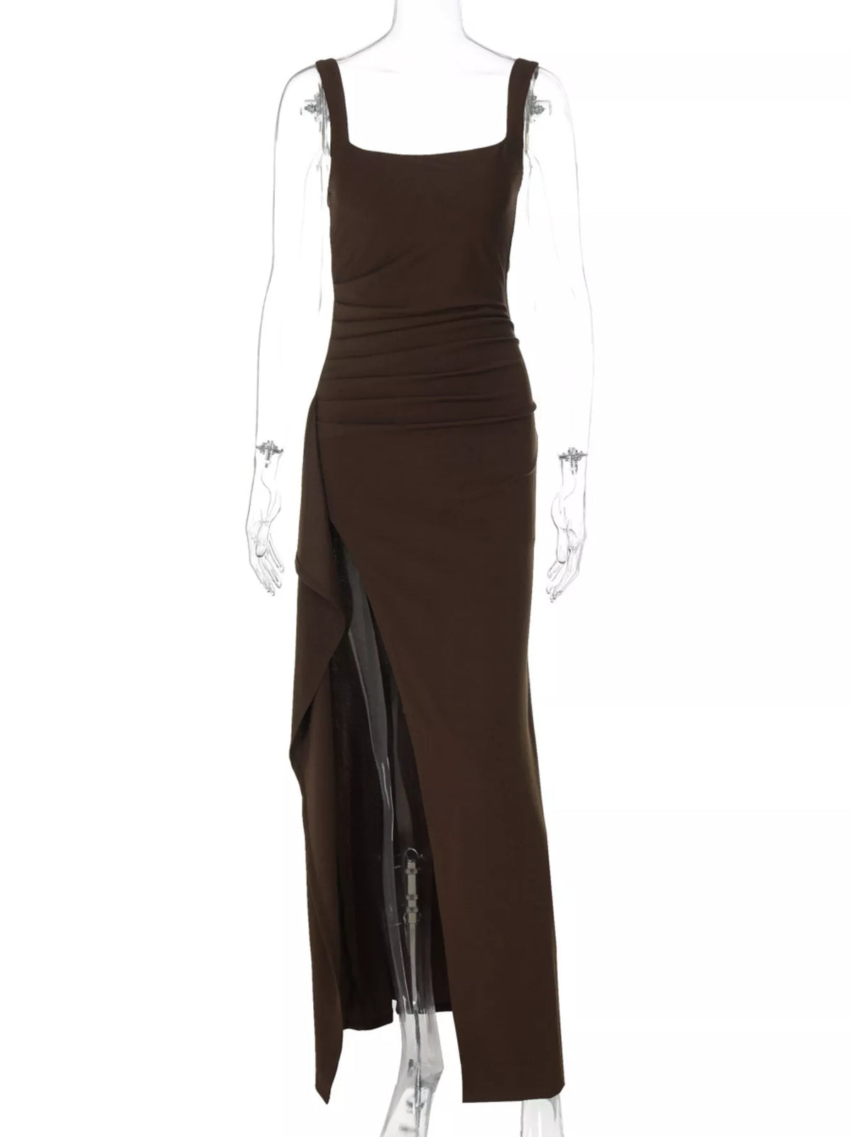 Slit Square Neck Maxi Dress