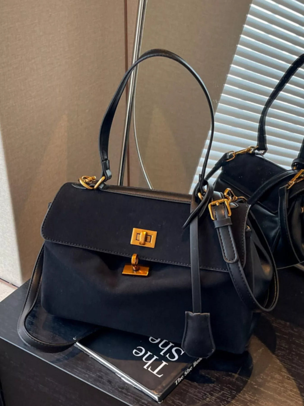 Classic Solid Color Handbag