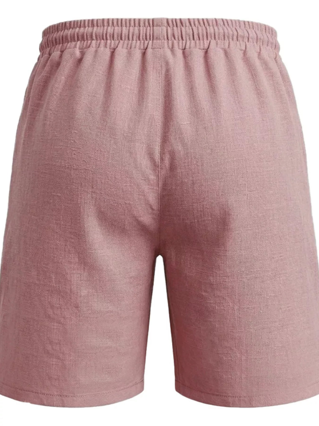 Men's Full Size Linen Blend Drawstring Shorts Plus Size