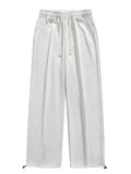 Men's Plus Size Casual Loose-Fit Drawstring Wide Leg Pants