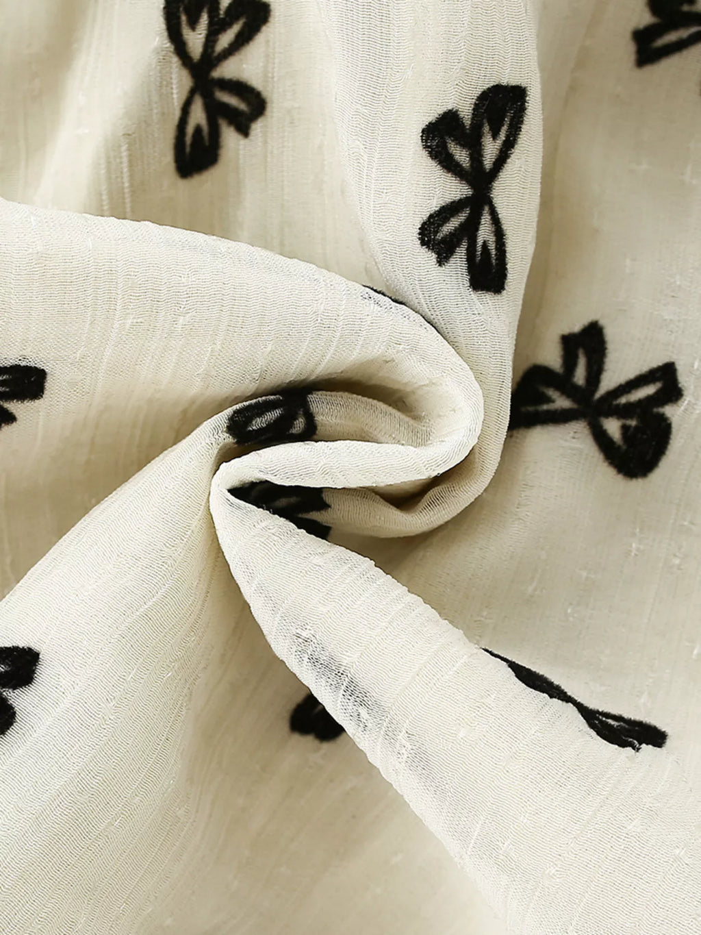 Children's Bow Print Flutter Sleeve Dress
