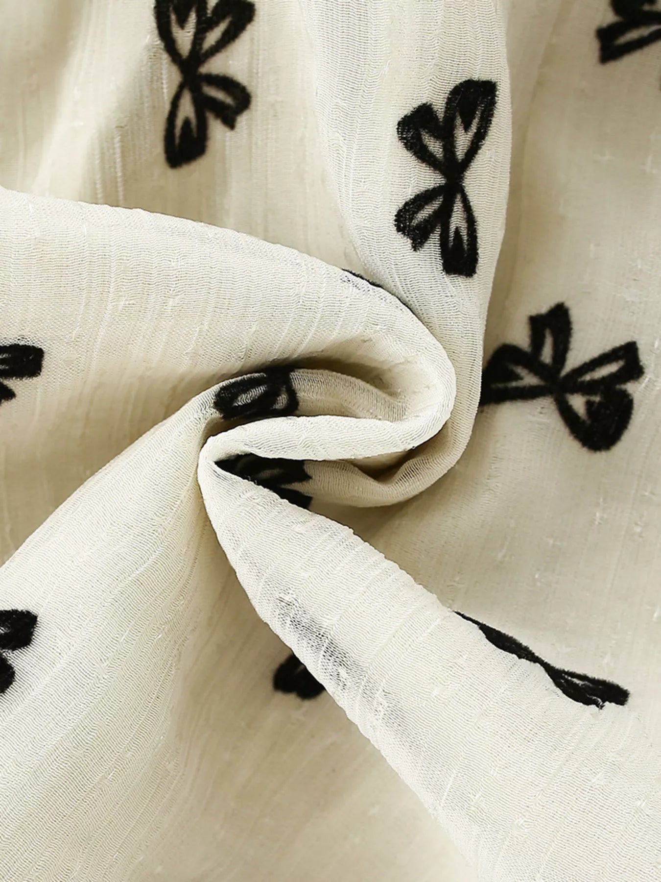 Children's Bow Print Flutter Sleeve Dress