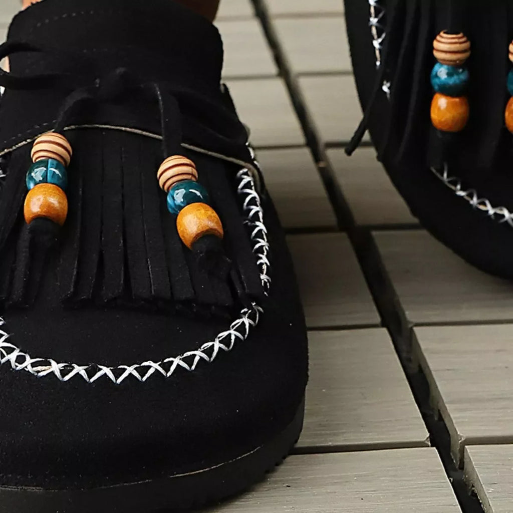 Tassel Round Toe Slip-Ons